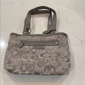Coach Gray Signature Shoulder Bag